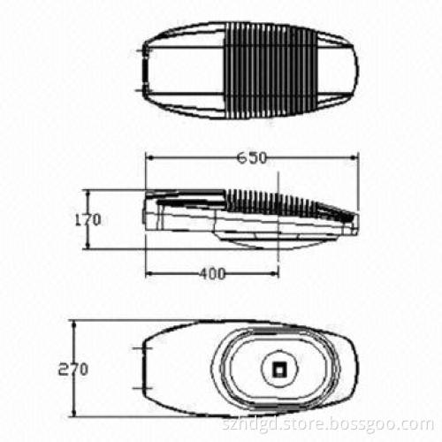30/40W Bridgelux LED Streetlight, IP65 Waterproof, 3,000 to 3,300lm Luminous Flux